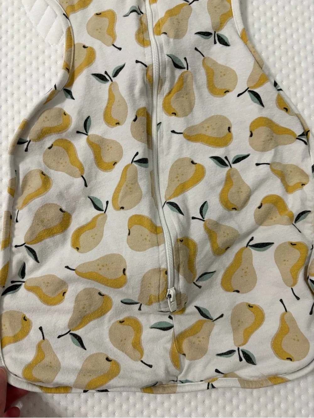 LOVE TO DREAM | 2 Swaddle Me Up Sacks in Grey and Yellow Pear Print